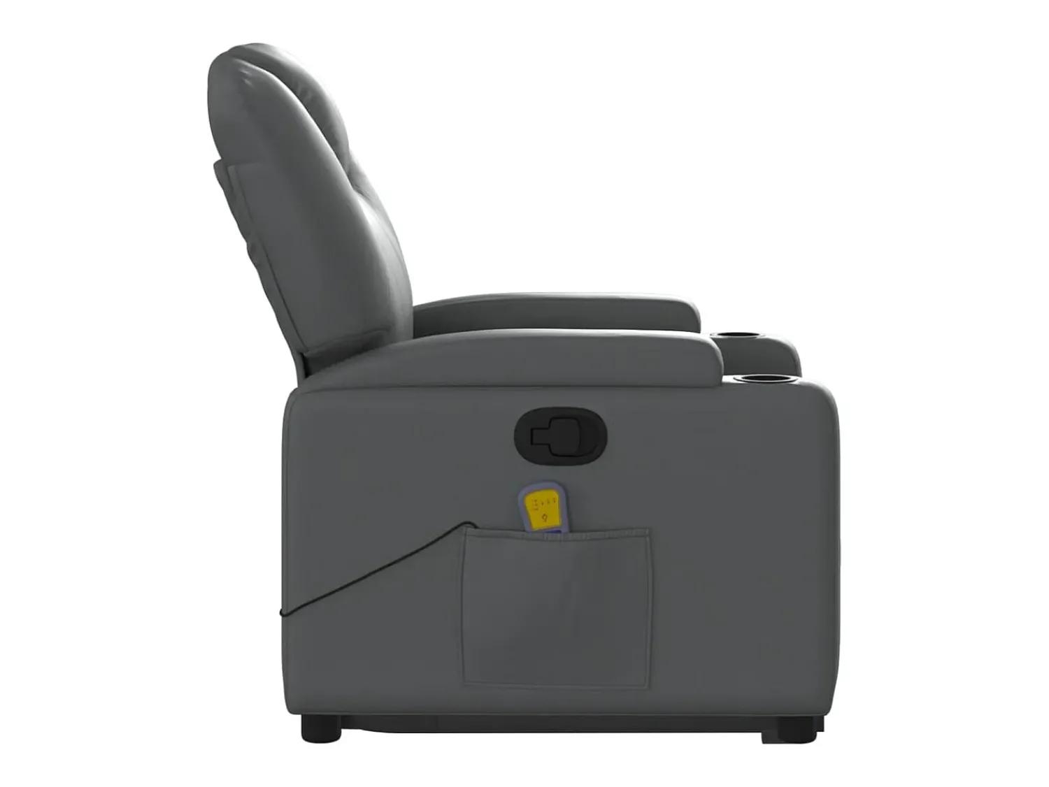 Discount Poltrona massagens reclinável elevatória couro artif. SHL374044 Cinzento