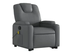 Discount Poltrona massagens reclinável elevatória couro artif. SHL374044 Cinzento