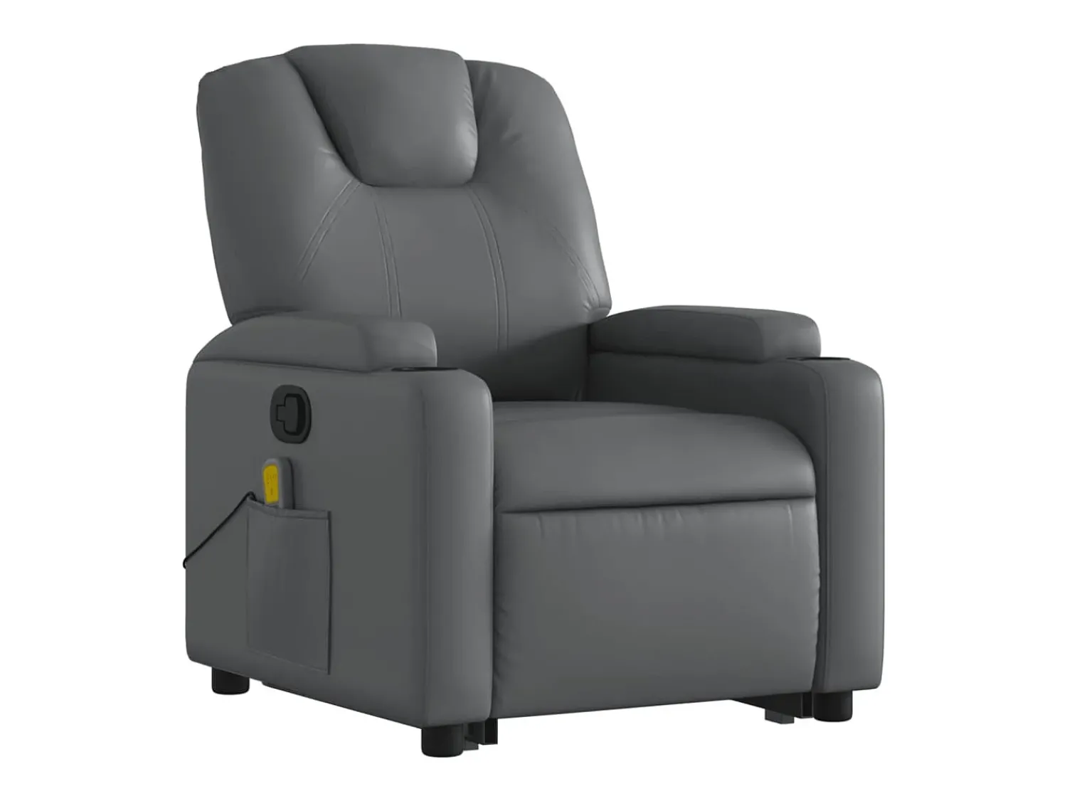 Discount Poltrona massagens reclinável elevatória couro artif. SHL374044 Cinzento