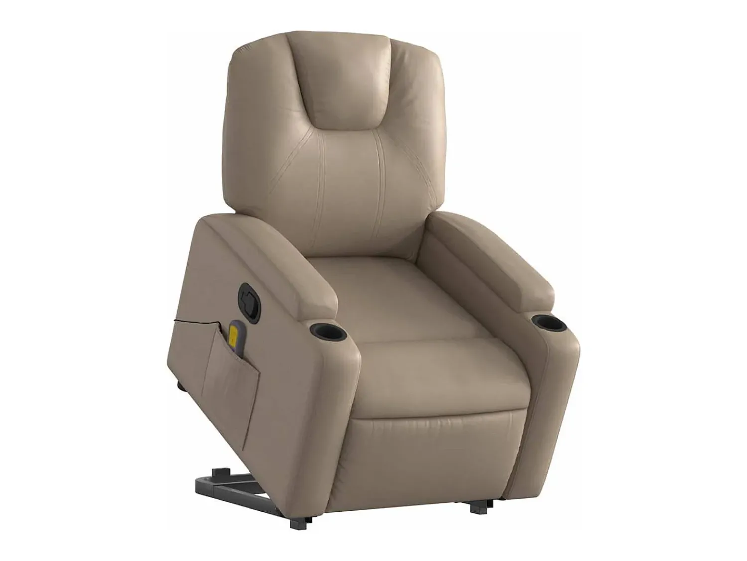 Poltrona| Poltrona massagens reclinável elevatória couro art. cappuccino SHL468170 Castanho