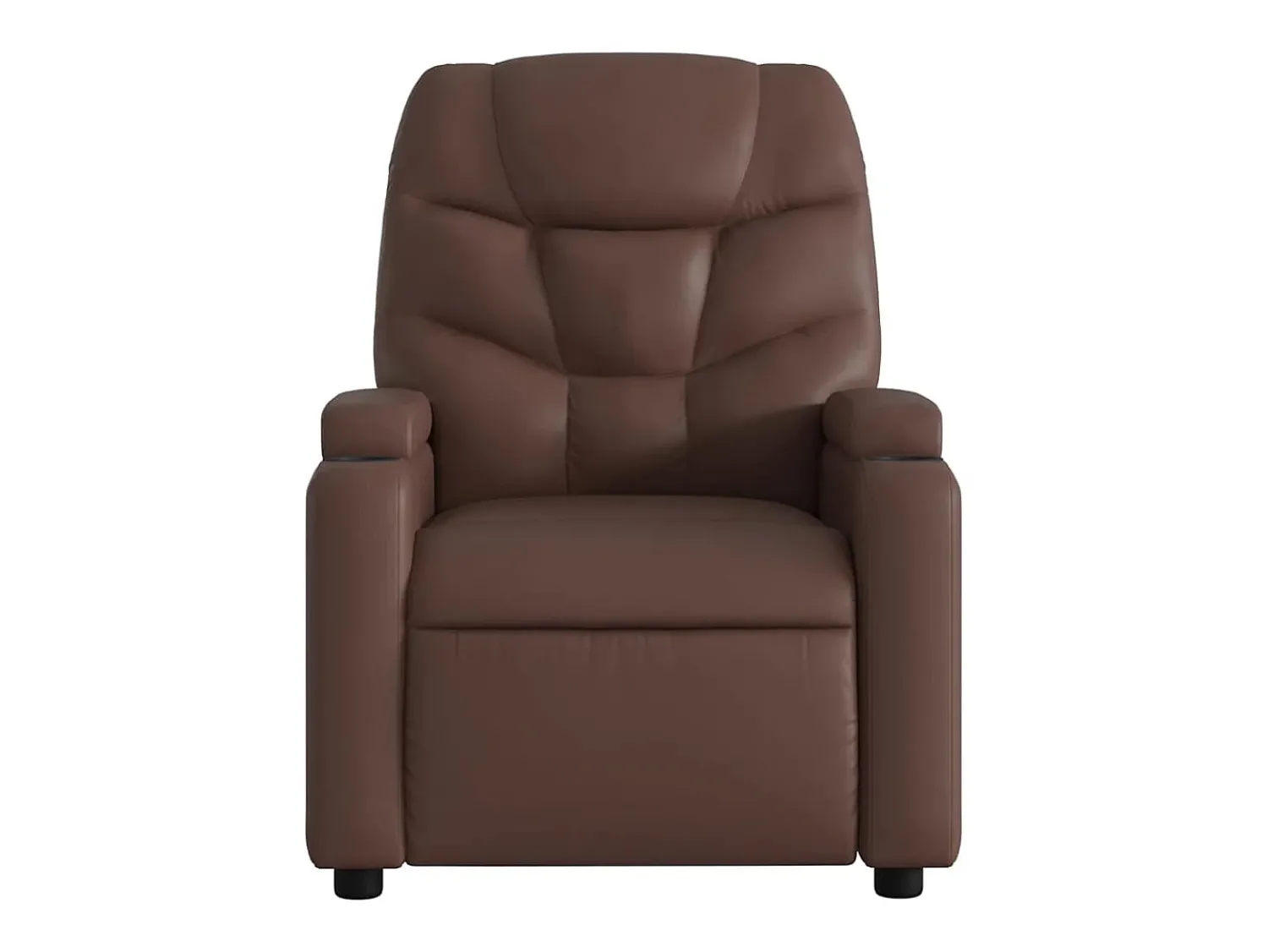 Poltrona| Poltrona massagens reclinável elétrica couro artif. SHL205814 Castanho