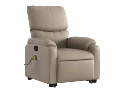 Poltrona* Poltrona massagens reclinável elevatória couro art. cappuccino SHL359476 Castanho
