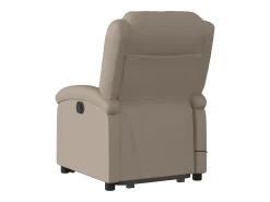 Hot Poltrona massagens reclinável elevatória couro art. cappuccino SHL193031 Castanho