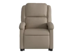 Hot Poltrona massagens reclinável elevatória couro art. cappuccino SHL193031 Castanho