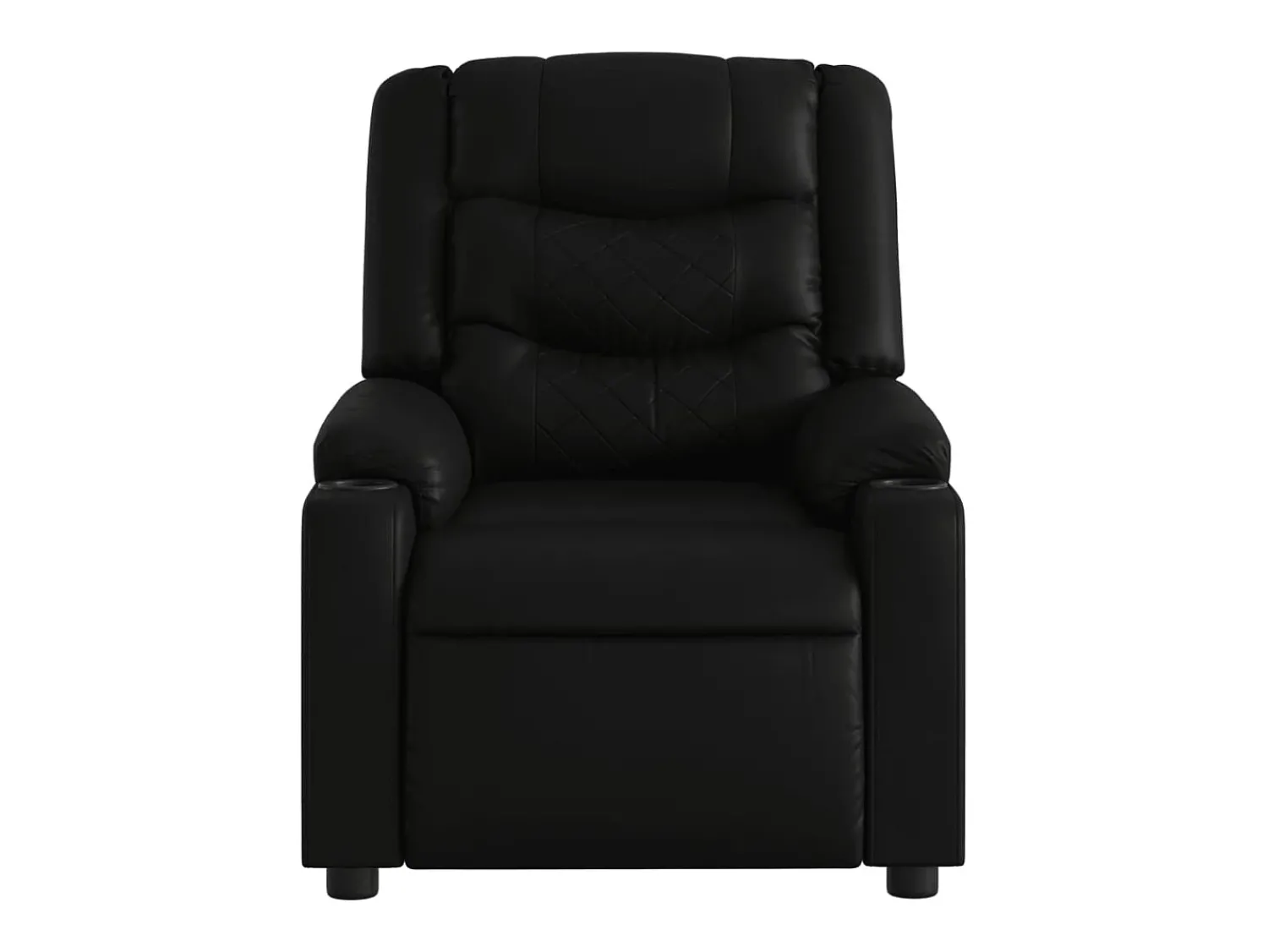 Poltrona massagens reclinável elétrica couro artificial SHL129342 Preto