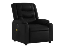 Poltrona massagens reclinável elétrica couro artificial SHL129342 Preto