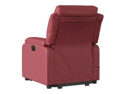 Poltrona massagens reclinável couro artificial tinto SHL265759^ Poltrona