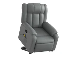 Poltrona massagens reclinável elevatória couro artif. SHL420215^ Poltrona