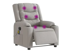 Poltrona massagens reclinável elétrica tecido -nublado SHL435645^ Poltrona