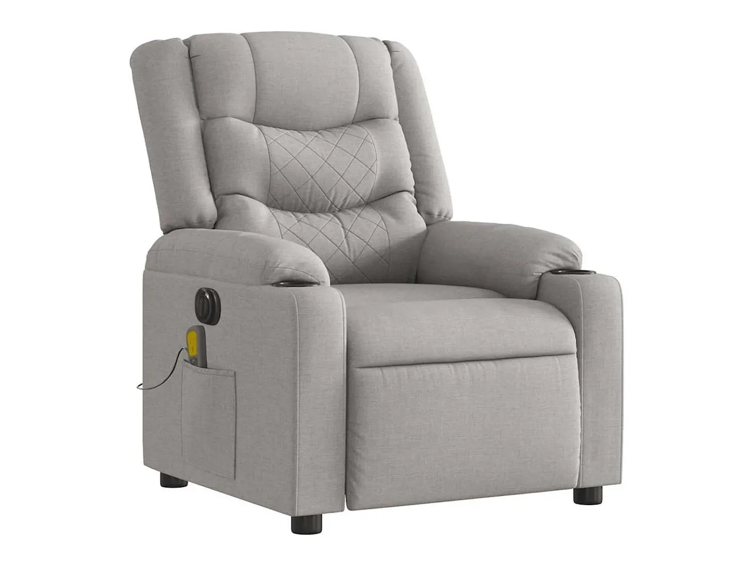 Poltrona massagens reclinável elétrica tecido -nublado SHL435645^ Poltrona