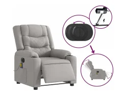 Poltrona massagens reclinável elétrica tecido -nublado SHL435645^ Poltrona