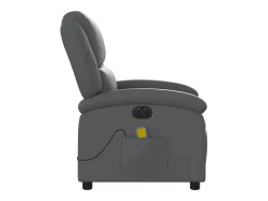 Poltrona* Poltrona massagens reclinável elétrica couro artif. SHL361313 Cinzento