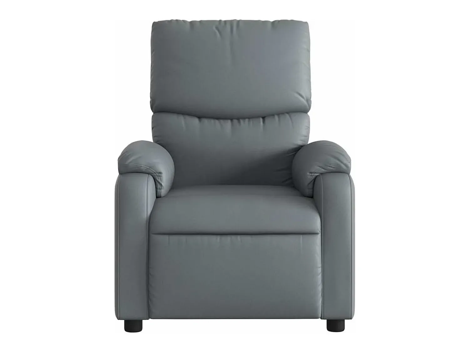 Poltrona massagens reclinável elétrica couro artif. SHL855239 Cinzento