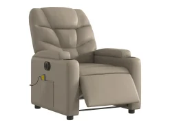 Poltrona* Poltrona massagens reclinável elétrica couro artif. cappuccino SHL436675 Castanho