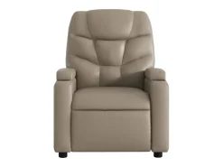 Poltrona* Poltrona massagens reclinável elétrica couro artif. cappuccino SHL436675 Castanho