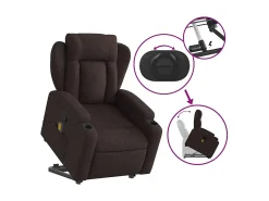 Poltrona* Poltrona massagens reclinável elevatória tecido -escuro SHL672221 Castanho