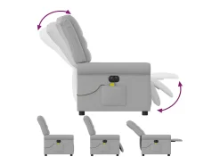 Poltrona| Poltrona massagens reclinável elétrica tecido -nublado SHL462167 Cinzento