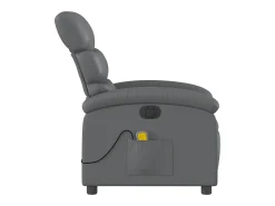 Best Poltrona massagens reclinável elétrica couro artif. SHL429781 Cinzento
