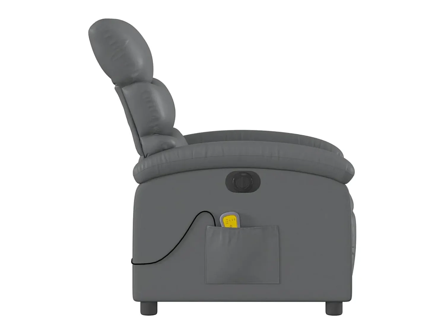Best Poltrona massagens reclinável elétrica couro artif. SHL429781 Cinzento