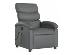 Best Poltrona massagens reclinável elétrica couro artif. SHL429781 Cinzento
