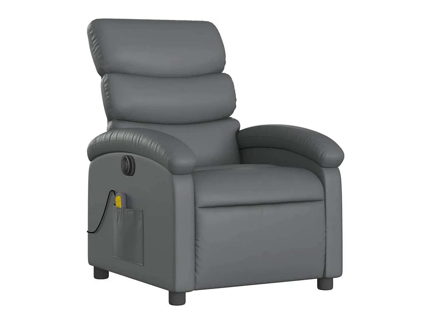 Best Poltrona massagens reclinável elétrica couro artif. SHL429781 Cinzento