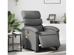 Best Poltrona massagens reclinável elétrica couro artif. SHL429781 Cinzento