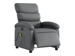 Best Poltrona massagens reclinável elétrica couro artif. SHL429781 Cinzento