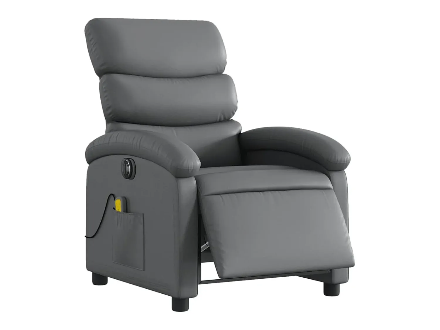 Best Poltrona massagens reclinável elétrica couro artif. SHL429781 Cinzento