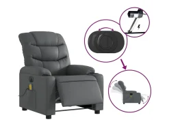 Poltrona massagens reclinável elétrica couro artif. SHL917816^ Poltrona