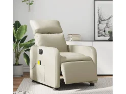 Poltrona massagens reclinável elétrica couro artificial SHL778644^ Poltrona