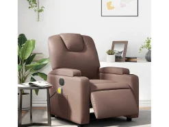 Poltrona massagens reclinável elétrica couro artif. SHL904389^ Poltrona