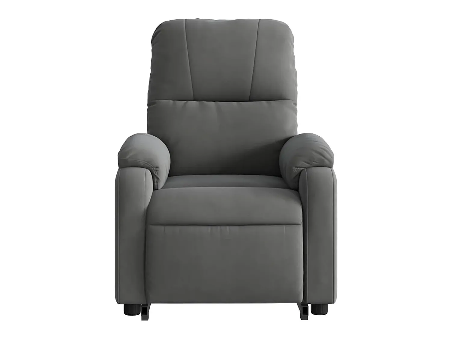 Poltrona massagens reclin. elevatória microfibra cinza-escuro SHL254807^ Poltrona