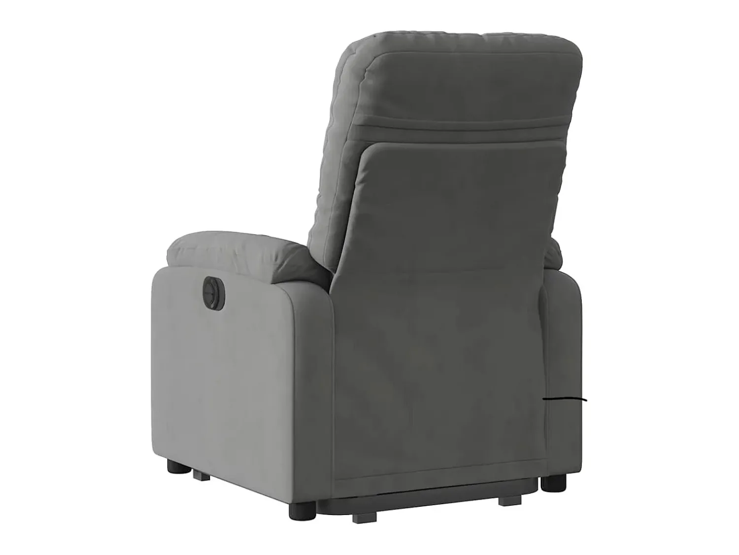 Poltrona massagens reclin. elevatória microfibra cinza-escuro SHL254807^ Poltrona