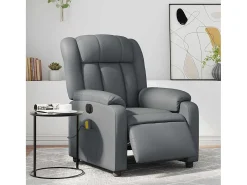 Sale Poltrona massagens reclinável elétrica couro artif. SHL641516 Cinzento