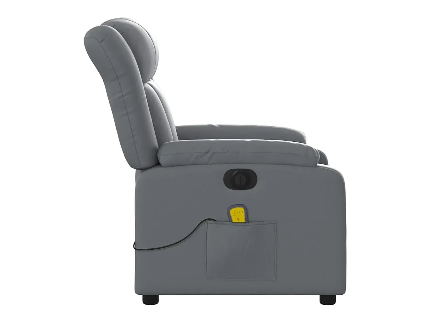 Sale Poltrona massagens reclinável elétrica couro artif. SHL641516 Cinzento
