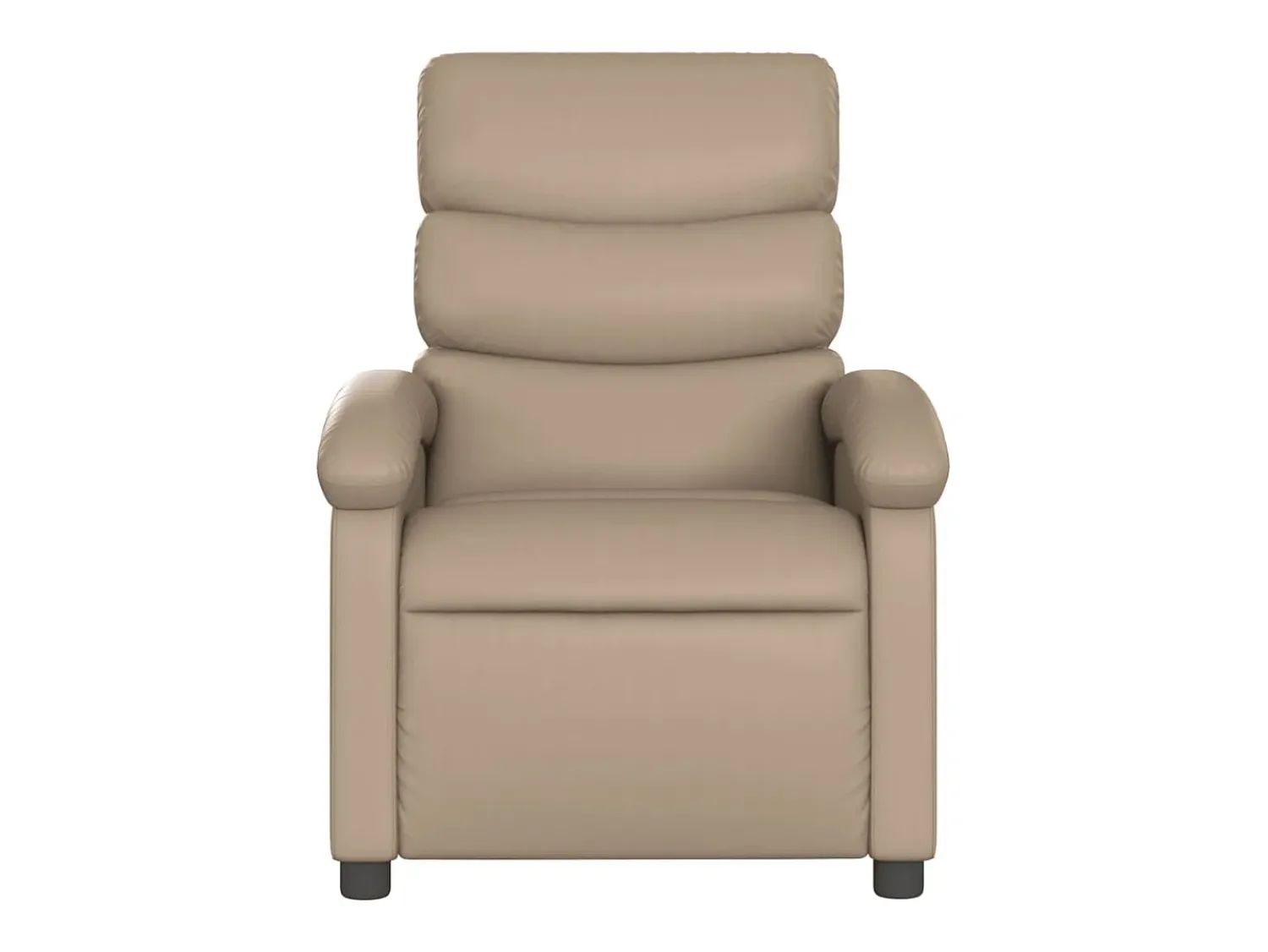 Poltrona massagens reclinável elétrica couro artif. cappuccino SHL371798^ Poltrona