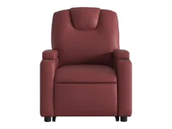 Poltrona| Poltrona massagens reclinável couro artificial tinto SHL466019 Vermelho