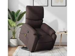 Poltrona* Poltrona massagens reclinável elevatória tecido -escuro SHL247891 Castanho