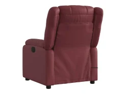 Poltrona| Poltrona massagens reclinável couro artificial tinto SHL317074 Vermelho