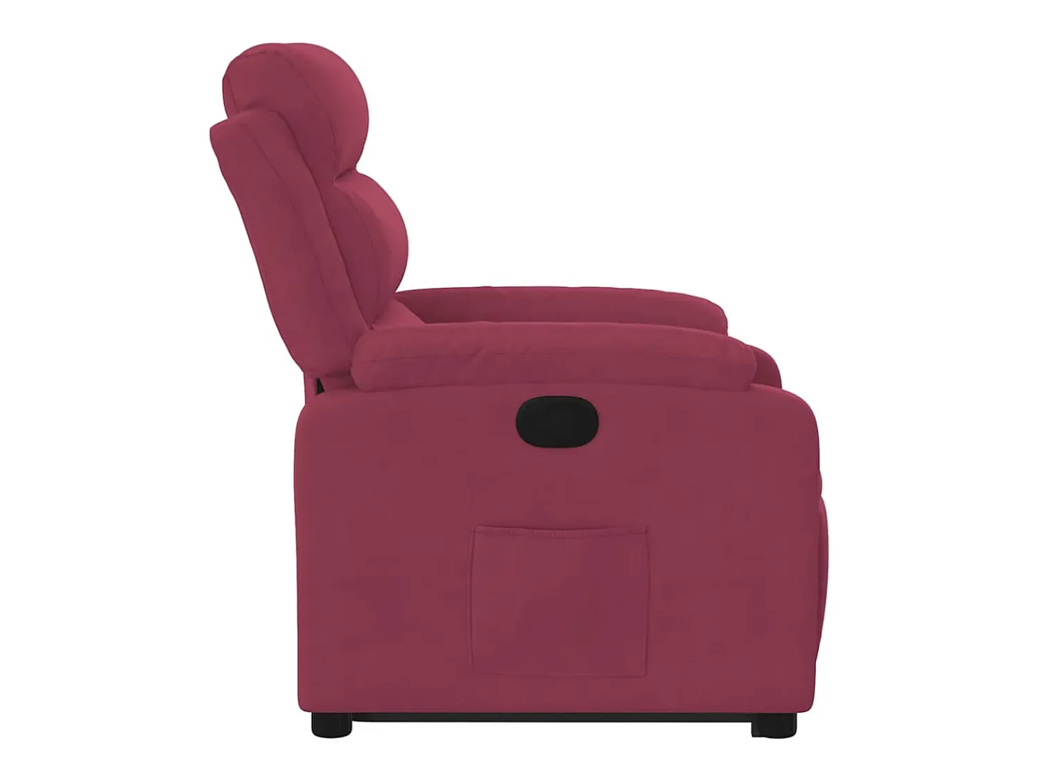 Best Poltrona massagens reclinável elevatória veludo tinto SHL837174 Vermelho
