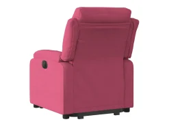 Best Poltrona massagens reclinável elevatória veludo tinto SHL837174 Vermelho
