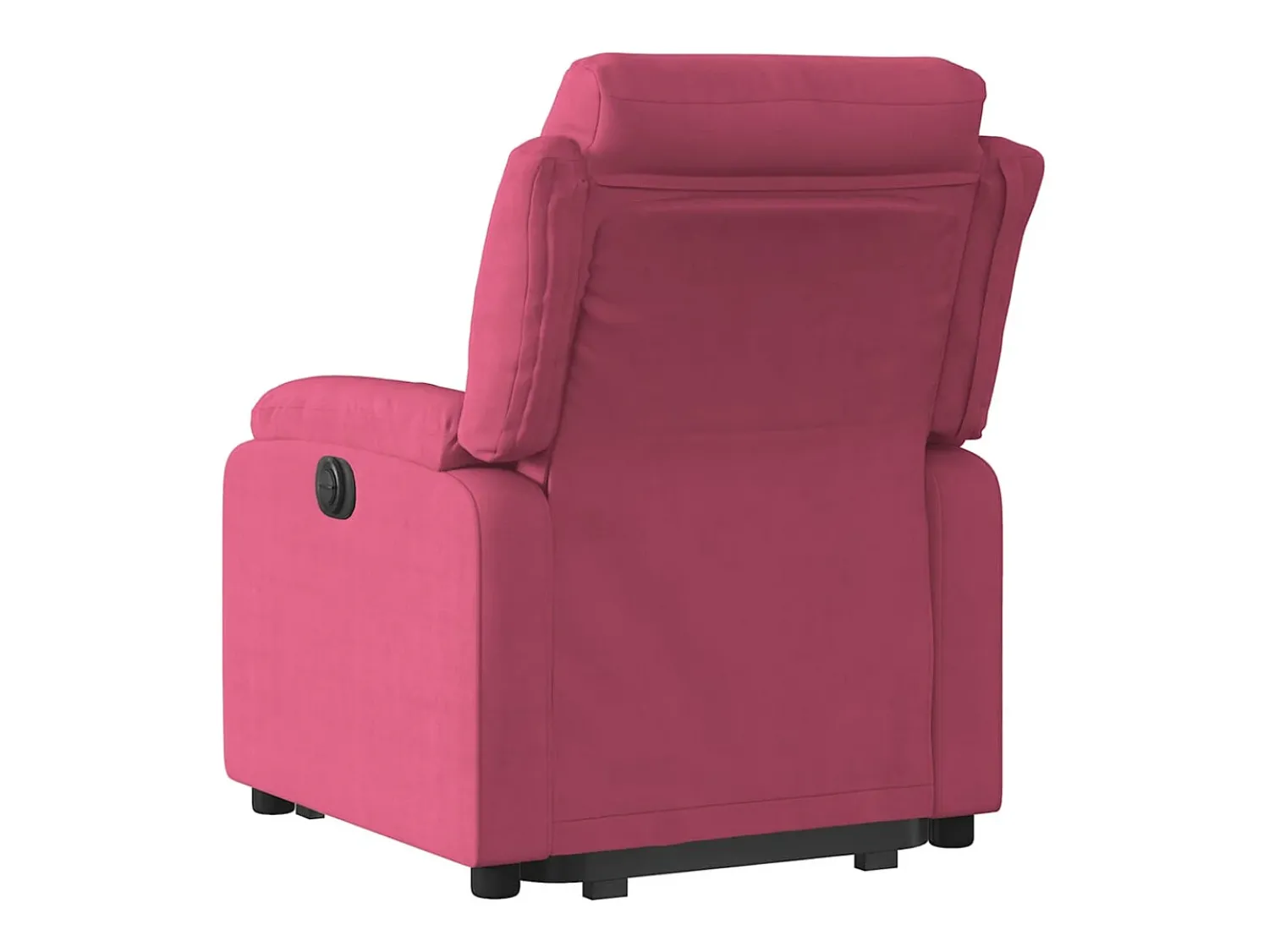 Best Poltrona massagens reclinável elevatória veludo tinto SHL837174 Vermelho