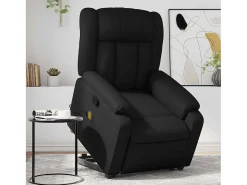 Poltrona massagens reclinável elevatória couro artificial SHL441057^ Poltrona