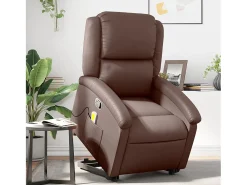 Poltrona massagens reclinável elevatória couro artif. SHL347874^ Poltrona