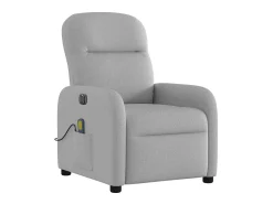 vidaxl Poltrona massagens reclinável elétrica tecido -nublado^ Poltrona