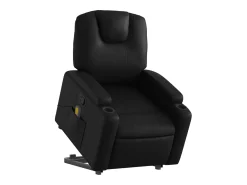 Poltrona massagens reclinável elevatória couro artificial SHL493933 Preto