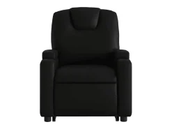 Poltrona massagens reclinável elevatória couro artificial SHL493933 Preto