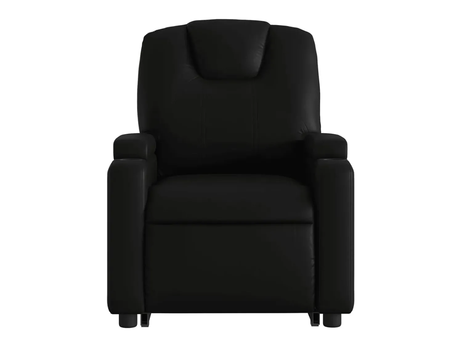 Poltrona massagens reclinável elevatória couro artificial SHL493933 Preto