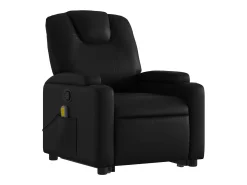 Poltrona massagens reclinável elevatória couro artificial SHL493933 Preto