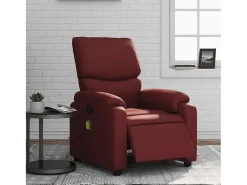 Poltrona| Poltrona massagens reclin. elétrica couro artif. -tinto SHL473794 Vermelho